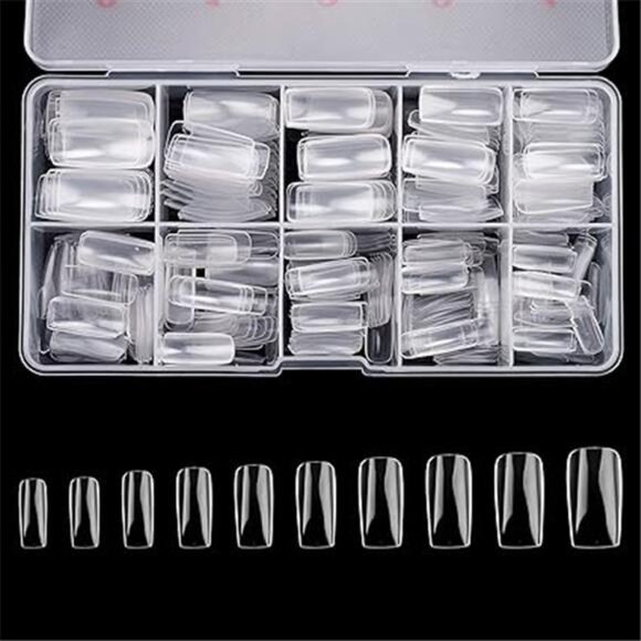 Full Cover Acrylic False Nail Tips, 500PCS Fake Nail Shape Artificial False - Picture 8 of 8